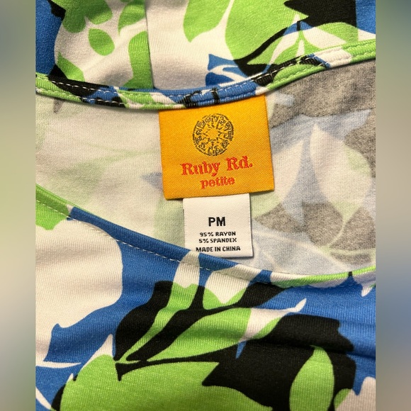 NWT Ruby Road Top Size MP Blue & Green - Picture 5 of 6